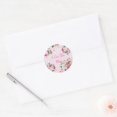 Roze ik hou van je mam Klassic Round Sticker (Envelop)