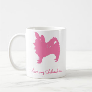 Roze ik hou van mijn Chihuahua Koffiemok