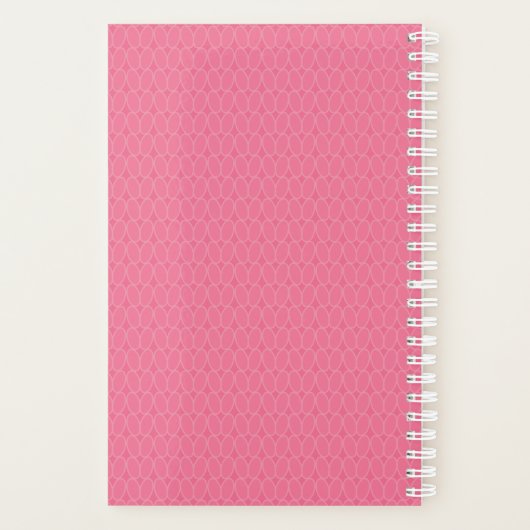 Roze, ik voel me knitty. planner (Achterkant)