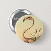  roze illustratie van Flamingo Ronde Button 5,7 Cm (Voorkant /achterkant)