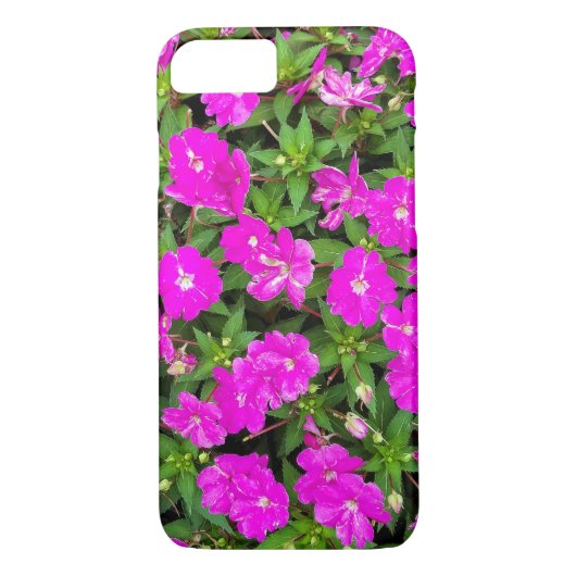 roze impatiens bloemtuin Case-Mate iPhone case (Achterkant)