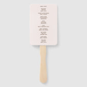 Roze in liefdevolle herinnering Elegant begrafenis Handwaaier (Achterkant)