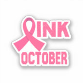 Roze in oktober sticker (Voorkant)