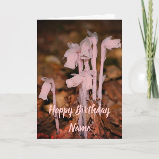 Roze Indische Pijp Wildbloemen Aangepaste verjaard Kaart (Voorkant)