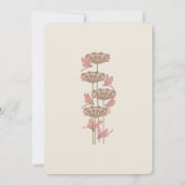 Roze Info Kaart libellen Art Nouveau bruiloft (Achterkant)