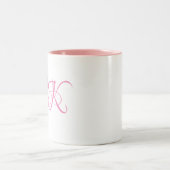 Roze Initiaal Monogram Mok - ! (Center)