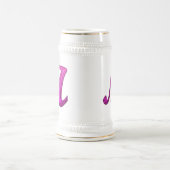 Roze Initiaal van de Glittery - M Bierpul (Center)