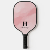 Roze Initiële Monogram Pickleball Paddle (Voorkant)