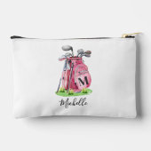 Roze Initiële Naam Monogram Etui (Achterkant)