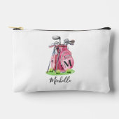 Roze Initiële Naam Monogram Etui (Voorkant)