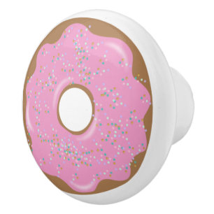 Roze inkeping Donut Doughnut Kabinet Knop Drawer P