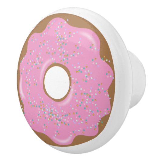 Roze inkeping Donut Doughnut Kabinet Knop Drawer P (Rechts)