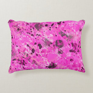 Roze inkt accent kussen