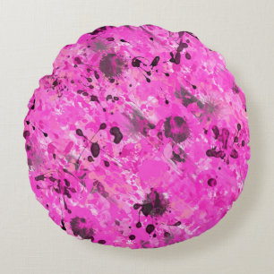 Roze inkt rond kussen