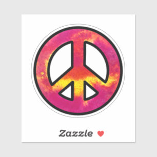 Roze Inkt Vredesteken Sticker