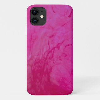 Roze inktdruppel fotografie iPhone 11 hoesje