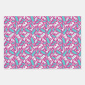 Roze inpakpapier Set van 3 vellen (Voorkant 3)