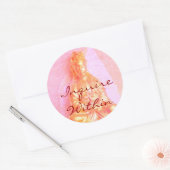 Roze Inquire Binnen sticker (Envelop)