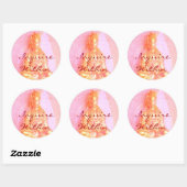 Roze Inquire Binnen sticker (Vel)