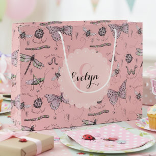 Roze Insecten Douche Baby Meisje Groot Cadeauzakje