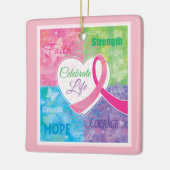 Roze Inspirerend keramische siersteen Keramisch Ornament (Links)