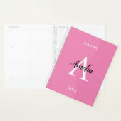 Roze Inspirerend planner voor monogram script (Display)