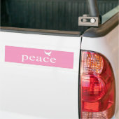 Roze Inspirerend vredescitaat Bumpersticker (Op Truck)