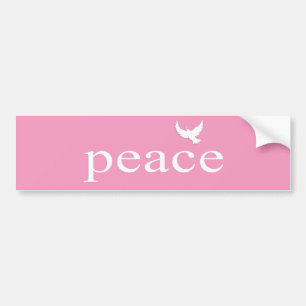 Roze Inspirerend vredescitaat Bumpersticker