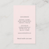 Roze Interieur ontwerp lichte lamp Visitekaartje (Achterkant)