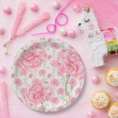 Roze internachting papieren bordje (Feest)