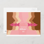 roze internationale vrouwendag briefkaart (Voorkant / Achterkant)