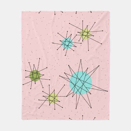 Roze ionische stoot fleece deken (Voorkant)