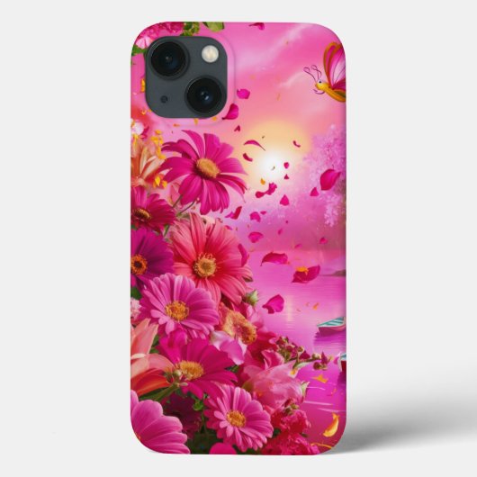 Roze iPhone 13 Hoesje voor Holy Ghost Celebration (Achterkant)