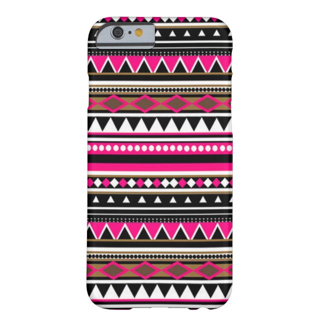 Roze iPhone 6 hoesje - Aztec Pattern (Achterkant)