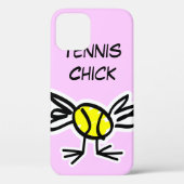 Roze iPhone-draagtas met tennisontwerp Case-Mate iPhone Case (Achterkant)