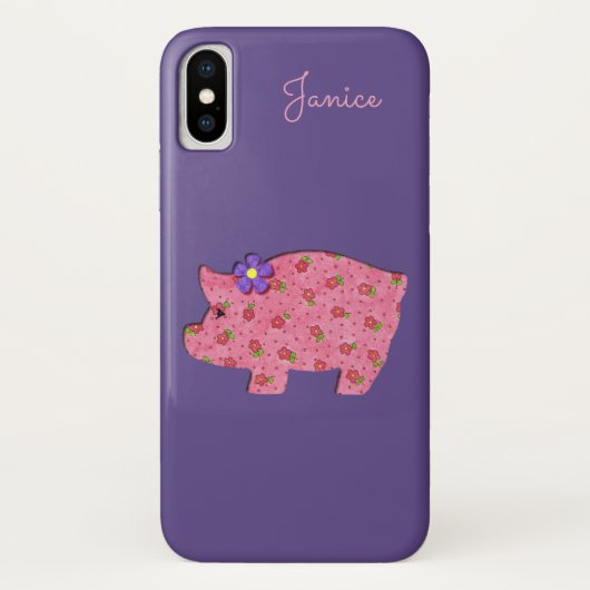  Roze iPhone X Hoesje (Achterkant)