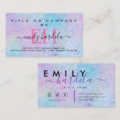 Roze Iridescent Leopard Professional Visitekaartje (Voorkant / Achterkant)