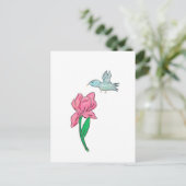 Roze Iris Briefkaart (Staand voorkant)