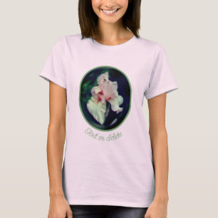 Roze Iris Floral Abstracte kunst op maat T-shirt