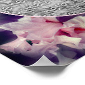 Roze Iris Flower Lijst Creëer Uw eigen foto Poster (Hoek)