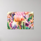 *~* Roze IRIS Irissen  Bloemen TV2 Canvas Afdruk (Voorkant)