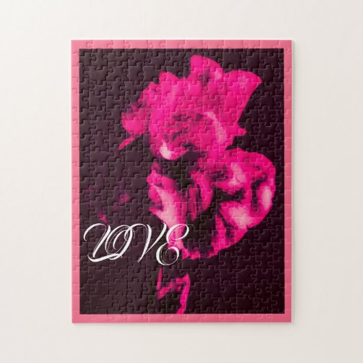 Roze Iris Love Puzzle Legpuzzel (Verticaal)