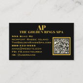 *~ Roze Iris QR AP10 Flowers Goud Visitekaartje (Achterkant)