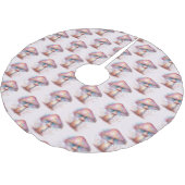 Roze iriserende betoverde paddenstoelen Decor Kerstboom Rok (Gekanteld)