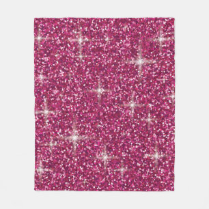 Roze iriserende glitter fleece deken