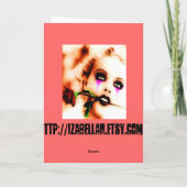 Roze is een goede zaak feestdagen kaart (Achterkant)