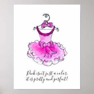 Roze is niet alleen een roze jurk voor meisjes poster