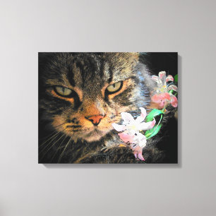 Roze is NIET mijn kleur - Grumpy Angel door djone Canvas Afdruk