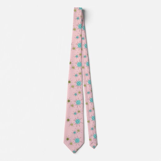 Roze isomische stootstenen necktie stropdas (Voorkant)