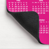 Roze jaarlijkse 2016 kalender muismatten (Hoek)